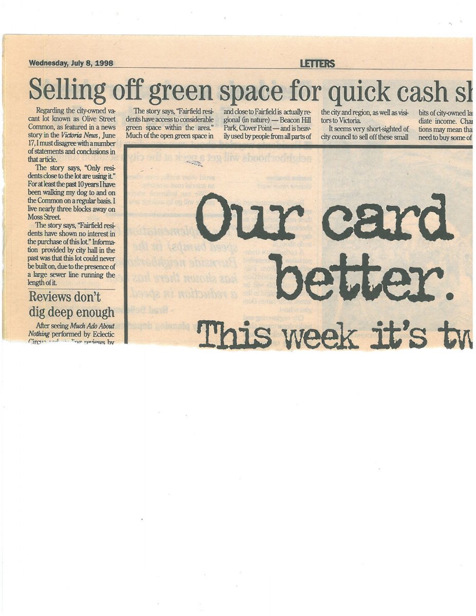 Jul-8-1998-Selling-Off-Green-Space-For-Quick-Cash-Short-Sighted-Tom-Loring-Letter-Vic-News-1